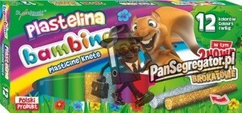 Plastelina szkolna Zestaw 12 kolorów BAMBINO St.Majewski