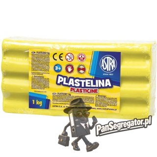 Plastelina szkolna dla dzieci 1kg cytrynowa żółta 303111004 ASTRA