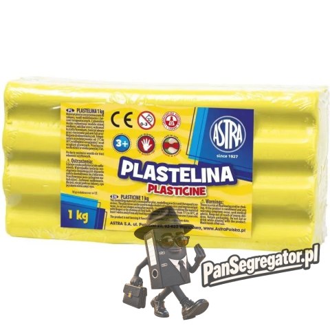 Plastelina szkolna dla dzieci 1kg cytrynowa żółta 303111004 ASTRA