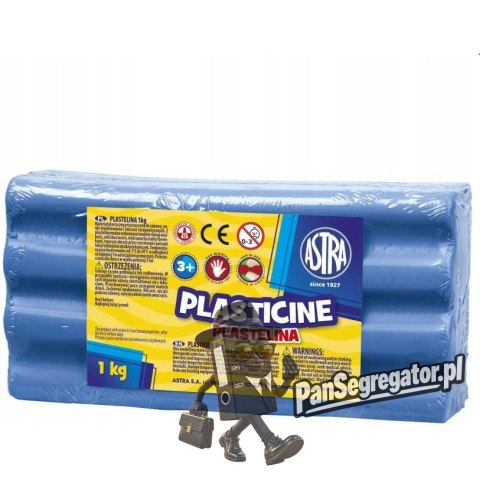 Plastelina szkolna dla dzieci 1kg niebieska 303111012 ASTRA
