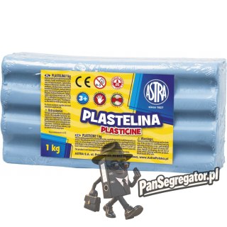Plastelina szkolna dla dzieci 1kg niebieska jasna 303111013 ASTRA