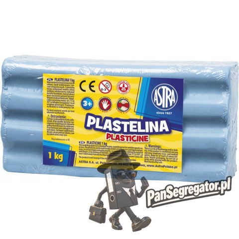 Plastelina szkolna dla dzieci 1kg niebieska jasna 303111013 ASTRA