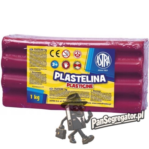 Plastelina szkolna dla dzieci 1kg purpurowa 303111009 ASTRA