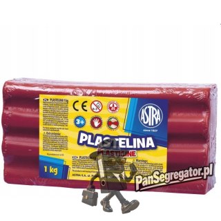 Plastelina szkolna dla dzieci 1kg różowa 303111008 ASTRA