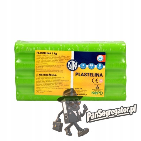 Plastelina szkolna dla dzieci 1kg seledynowa 303111017 ASTRA