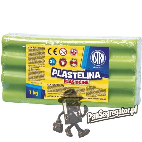 Plastelina szkolna dla dzieci 1kg seledynowa 303111017 ASTRA
