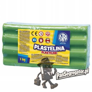 Plastelina szkolna dla dzieci 1kg zielona jasna 303111016 ASTRA