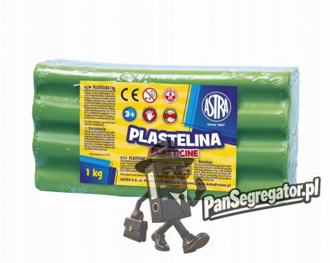 Plastelina szkolna dla dzieci 1kg zielona jasna 303111016 ASTRA