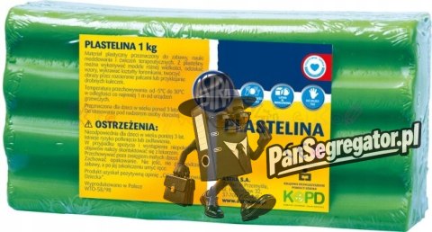 Plastelina szkolna dla dzieci 1kg zielona jasna 303111016 ASTRA