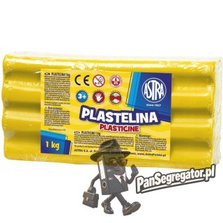 Plastelina szkolna dla dzieci 1kg żółta 303111002 ASTRA