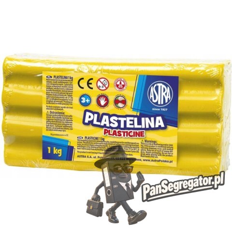 Plastelina szkolna dla dzieci 1kg żółta 303111002 ASTRA