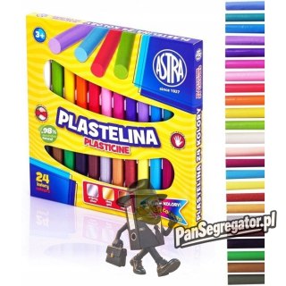 Plastelina szkolna dla dzieci zestaw 24 kolory 303110001 ASTRA