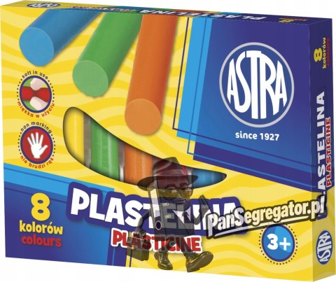 Plastelina szkolna dla dzieci zestaw 8 kolorów 83814902 ASTRA