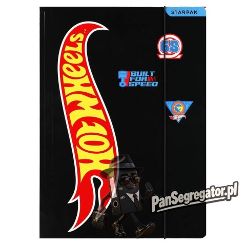 Teczka z gumką A4 HOT WHEELS czarna mix 583290 STARPAK