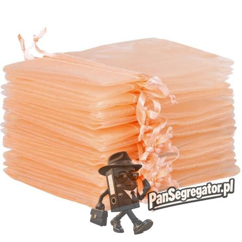 Woreczki z organzy ściągane ecru, 24szt, 10x15cm SO-30-01 ALIGA