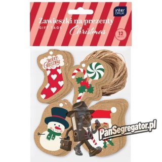 Zawieszki na prezenty kraft CHRISTMAS INTERDRUK