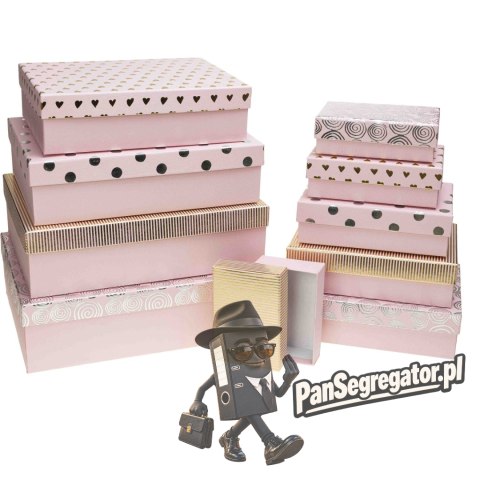 Zestaw pudełek ozdobnych PUG-22008-PR-HS (10szt) ROZETTE