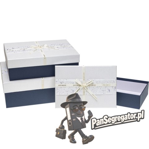 Zestaw pudełek ozdobnych PUG-23222-PR CREAM (3szt) ROZETTE
