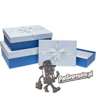 Zestaw pudełek ozdobnych PUG-23253-PR L-BLUE (3szt) ROZETTE