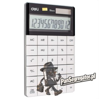 Kalkulator 12-pozycyjny biały 1589 WHITE DELI