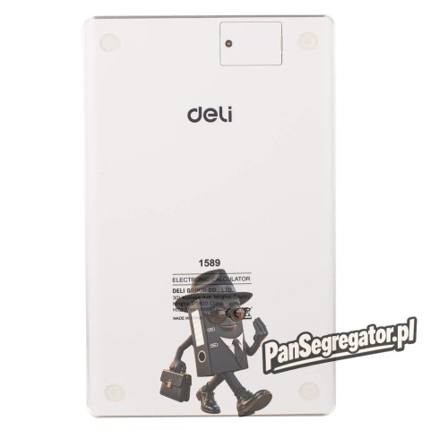 Kalkulator 12-pozycyjny biały 1589 WHITE DELI