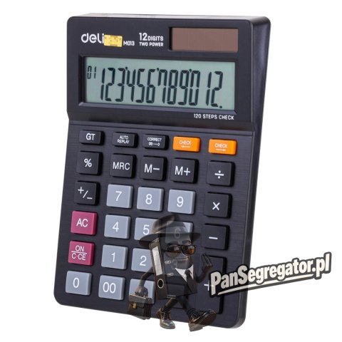 Kalkulator 12-pozycyjny czarny M01320 DELI
