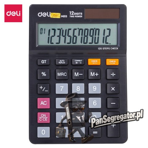 Kalkulator 12-pozycyjny czarny M01320 DELI