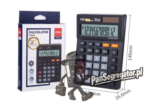 Kalkulator 12-pozycyjny czarny M01320 DELI