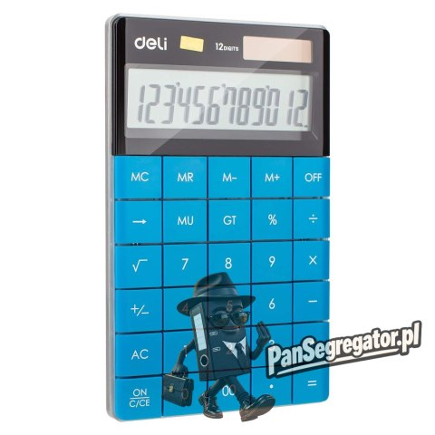 Kalkulator 12-pozycyjny niebieski 1589 BLUE DELI
