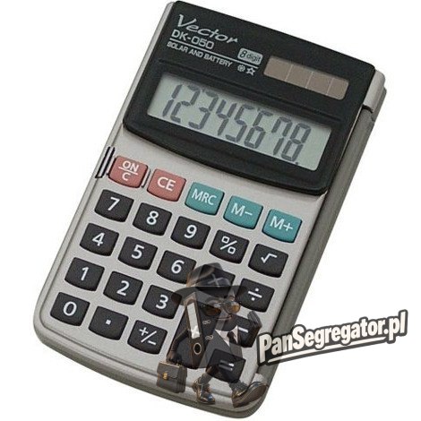 Kalkulator VECTOR DK-050 kiesz.z klapką 8p