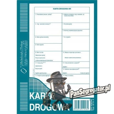 Karta drogowa A5 Numerowana 815-3N