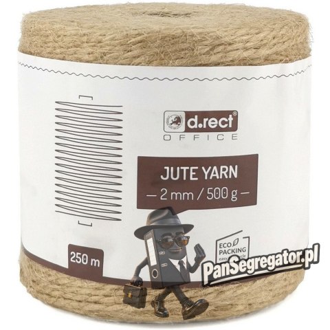 Sznurek jutowy 2mm / 250m szpula 500g. 800011 d.rect