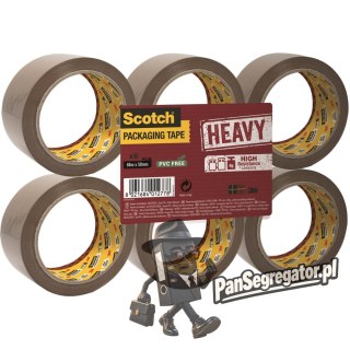 Taśma pakowa 3M 50x66 brązowa bardzo mocna SCOTCH HEAVY UU00526284