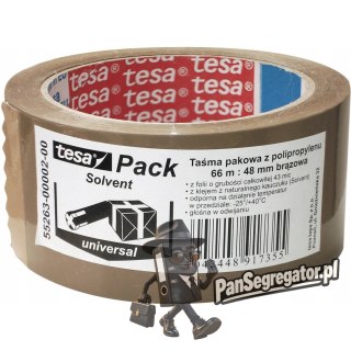 Taśma pakowa 48mm x 60m SOLVENT transparentna 55263-00000-00 TS TESA