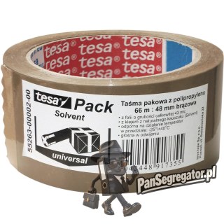 Taśma pakowa 48mm x 66m SOLVENT brązowa 55263-00002-00 TS TESA