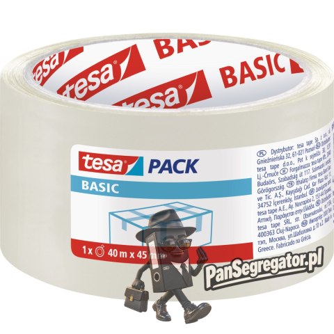 Taśma pakowa TESA BASIC 40m x55mm transparentna 58574-00000-00TS