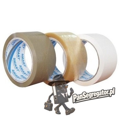 Taśma pakowa kauczuk przezroczysta 48x50m SMART 551/SM04