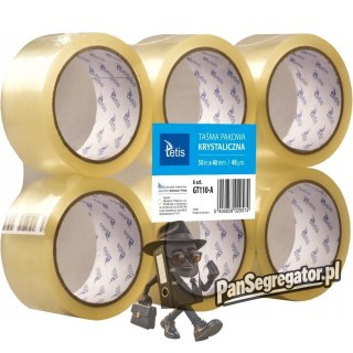 Taśma pakowa krystaliczna 48mmx50m GT110-A TETIS