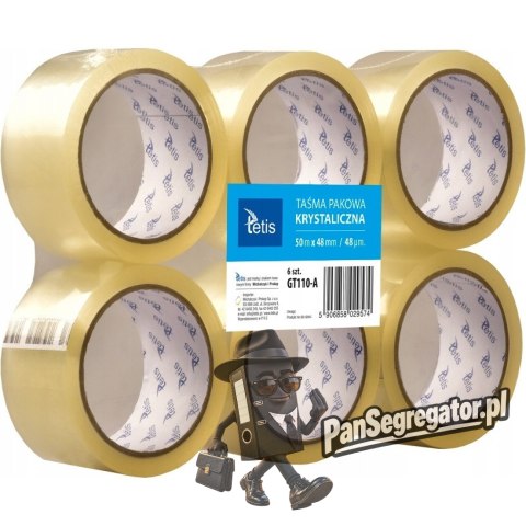Taśma pakowa krystaliczna 48mmx50m GT110-A TETIS