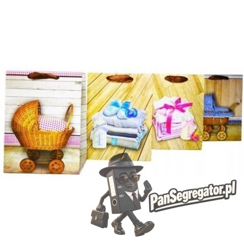 Torebka prezentowa 18x20x8,5cm A5 lux BABY ROZETTE