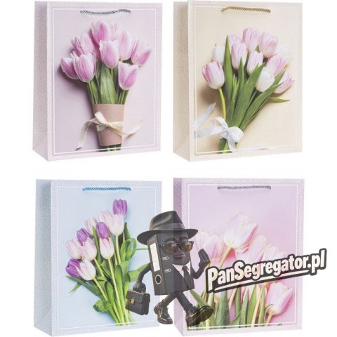 Torebka prezentowa 18x23x8cm tulipany TK-24023-GL-A5 ROZETTE