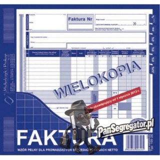 100-2E Faktura VAT 2/3 A4 80kartek wielokopia Michalczyk i Prokop
