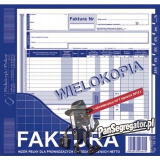 102-2E Faktura VAT 2/3 A4 80kartek Michalczyk i Prokop