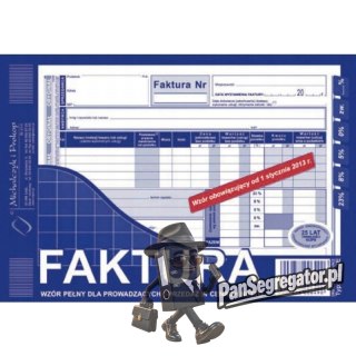 103-3E Faktura VAT netto (pełna) A5 oryginał+kopia Michalczyk i Prokop