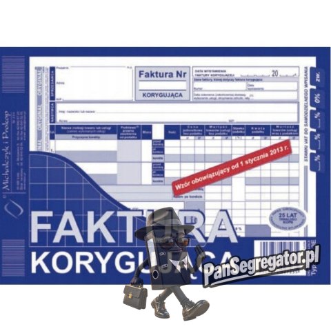 107-3E Faktura VAT korygująca A5 80k Michalczyk i Prokop