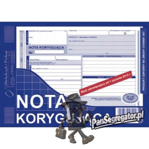 108-3E NK Nota korygująca VAT Michalczyk i Prokop