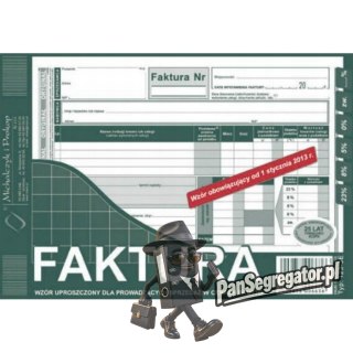 123-3E Faktura VAT A5 brutto uproszczona (poziom) MICHALCZYK i PROKOP