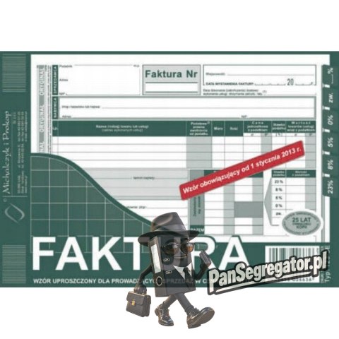 123-3E Faktura VAT A5 brutto uproszczona (poziom) MICHALCZYK i PROKOP