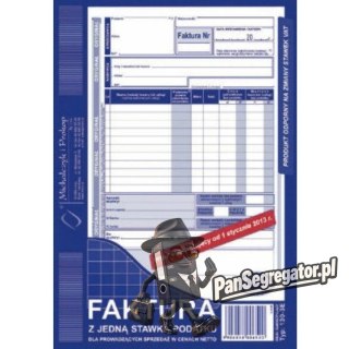 130-3U/E Faktura VAT A5z jedn.st pod.(pion)MICHALCZYK I PROKOP