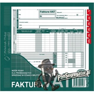 142-2E Faktura VAT 2/3 A4(br) brutto)MICHALCZYK I PROKOP
